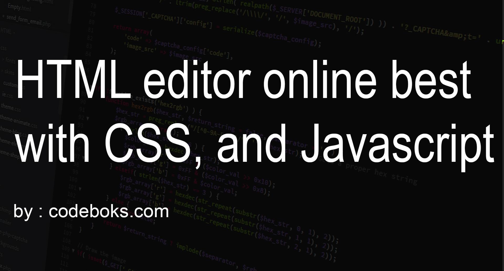 online css and html compiler